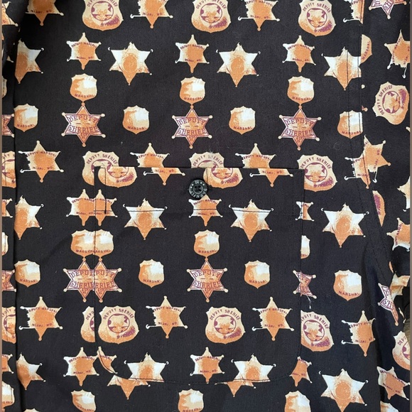 NEW Barn Fly Men’s Western Police Deputy Sheriff Long Sleeve Button Up Shirt - Picture 2 of 6